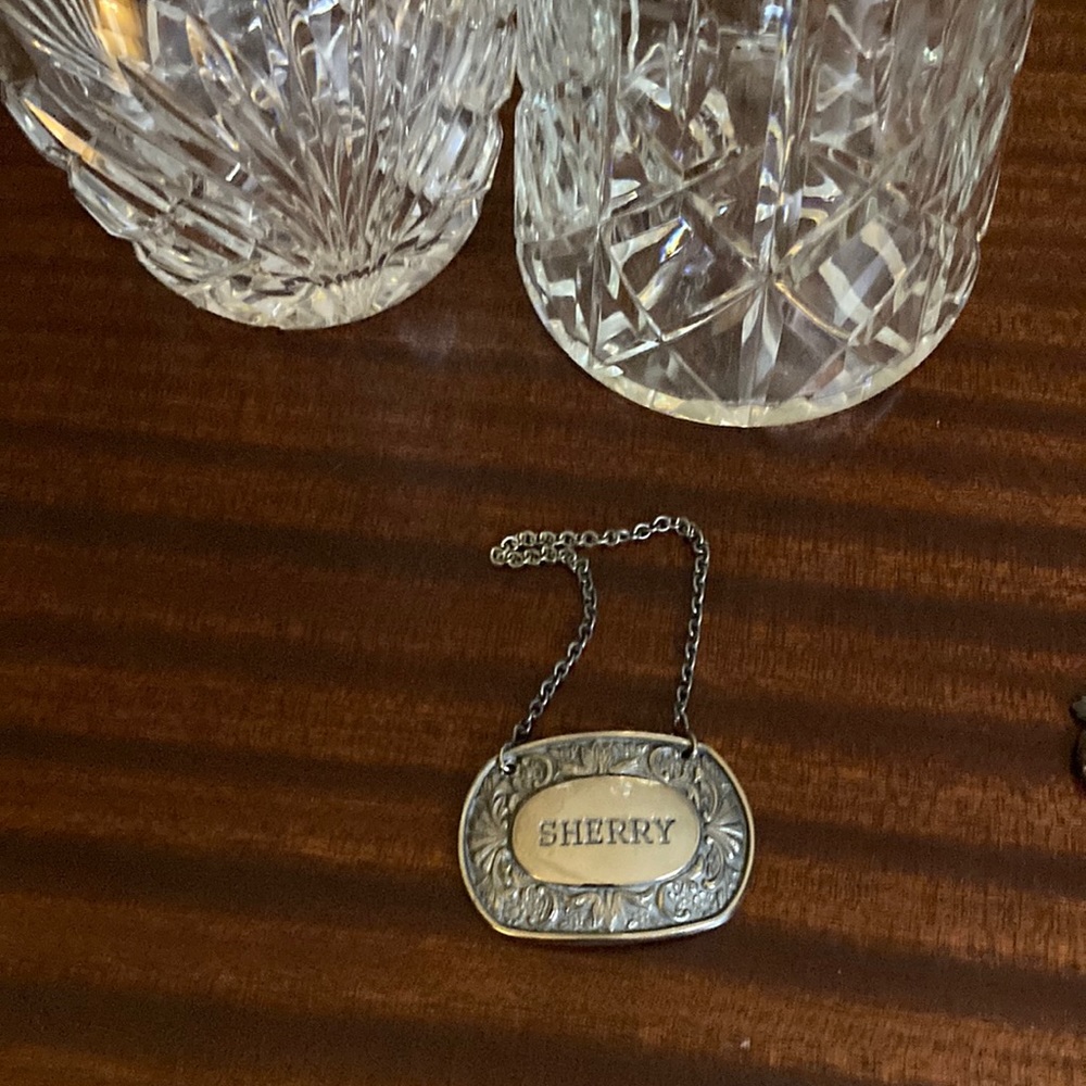 Silver Plated Sherry Label